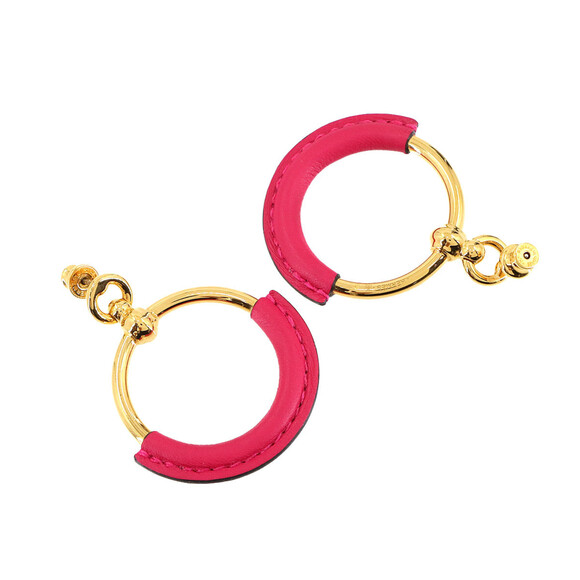Hermes Hermès Swift Gold Loop Earrings - Picture 3 of 6